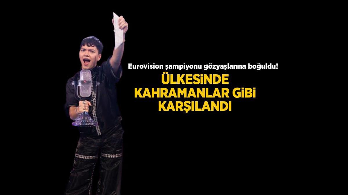 2025 Eurovision şampiyonu Johannes Pietsch Viyana'da kahraman gibi karşılandı