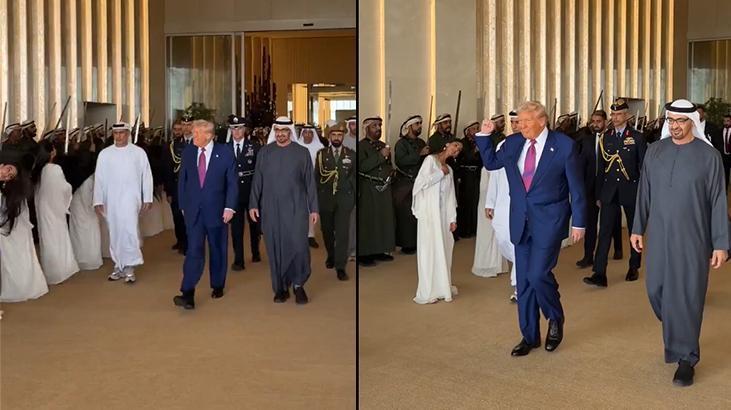 ABD Başkanı Trump'a BAE'de sıra dışı karşılama!
