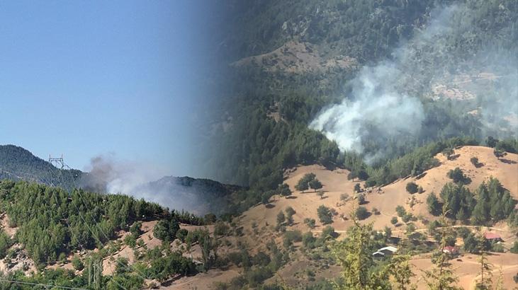 Adana'da orman yangınına müdahale eden helikopter düştü