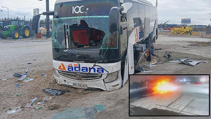 Ankara'da yolcu otobüsü kazası! Korkunç görüntü... 5'i ağır 16 yaralı