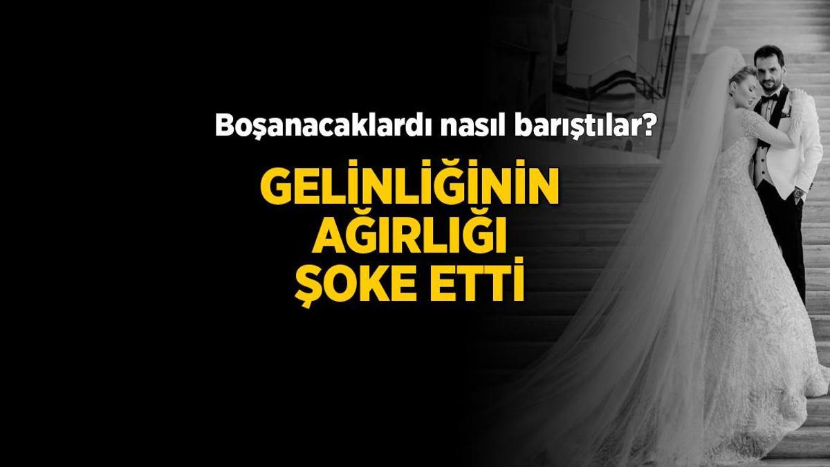 Aylin Coşkun ve Volkan Aslan nasıl barıştı? Gelinliğinin ağırlığı şoke etti