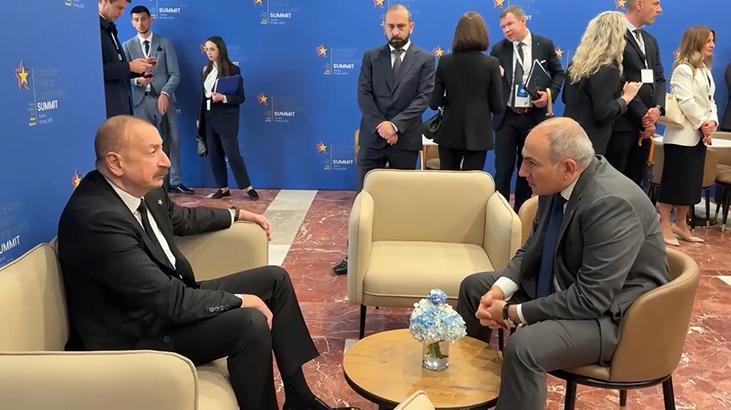 Azerbaycan Cumhurbaşkanı Aliyev, Ermenistan Başbakanı Paşinyan ile görüştü