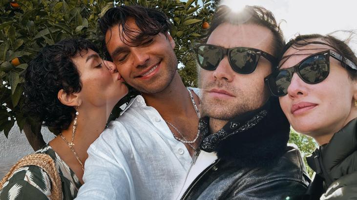 Birce Akalay ile Hakan Kurtaş aşka geldi! Romantik poza beğeni yağdı