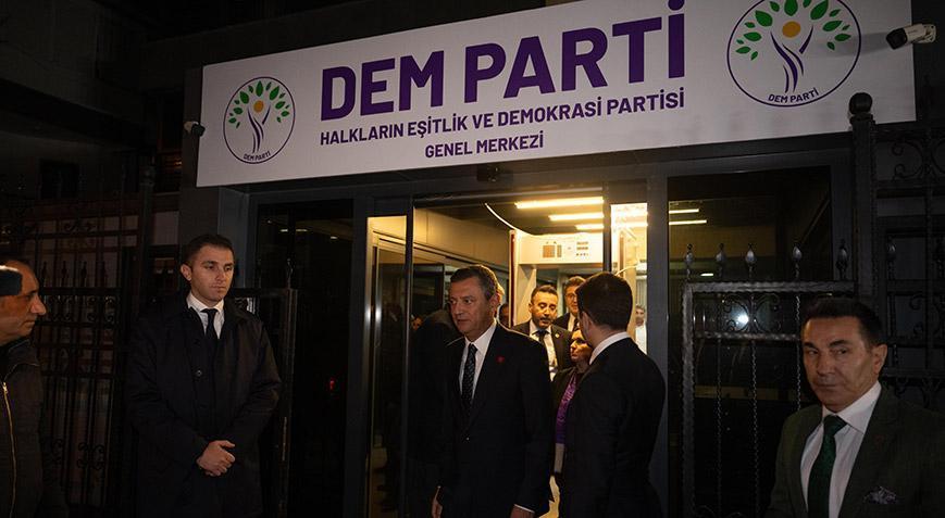 CHP Lideri Özel DEM Parti Eş Genel Başkanı Bakırhan'a taziye ziyaretinde bulundu