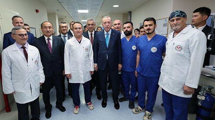 Cumhurbaşkanı Erdoğan, Bişkek Kırgız-Türk Dostluk Devlet Hastanesi'nin açılışını yaptı