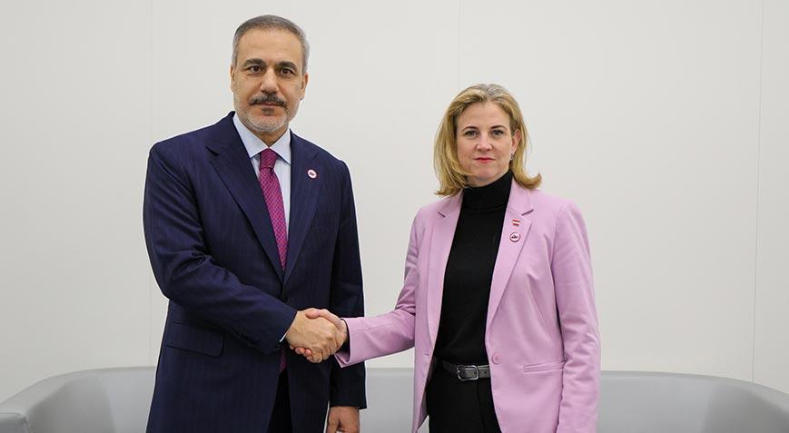 Dışişleri Bakanı Hakan Fidan, Avusturyalı mevkidaşı ile görüştü