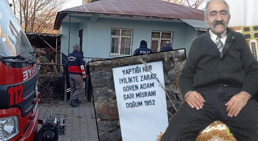 Evinin önünde cesedi, bahçe duvarının yanında mezar taşı bulundu