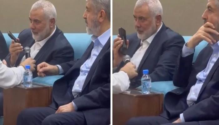 Hamas lideri ile Cumhurbaşkanı Erdoğan’ın görüşme anı böyle görüntülendi
