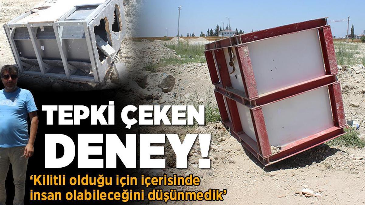 Hatay'da tepki çeken deprem deneyi: Kilitli olduğu için içerisinde insan olabileceğini düşünmedik