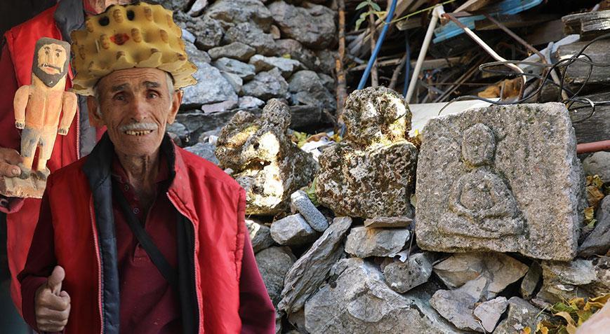 Her gün dağdan, dere yataklarından topluyor! 91 yaşındaki adamın tek isteği…