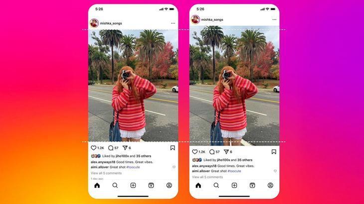 Instagram artık sadece kare fotoğraflar için değil