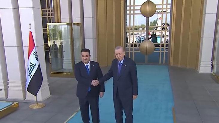 Irak Başbakanı Sudani Ankara'da! Erdoğan resmi törenle karşıladı