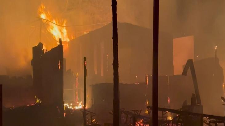 İstanbul Şile'de 6 restoranda birden yangın