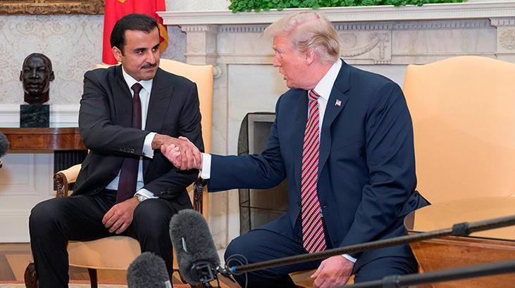 Katar Emiri Al Sani, ABD Başkanı Trump ile İsrail-İran gerilimini görüştü