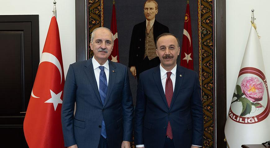 Meclis Başkanı Kurtulmuş Isparta'da Valilik ve belediyeyi ziyaret etti