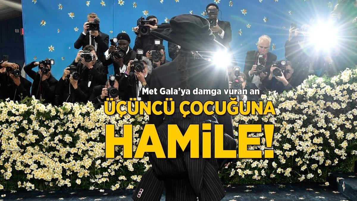 Met Gala'ya damga vuran an! Kameralar ona çevrildi: Üçüncü çocuğuna hamile