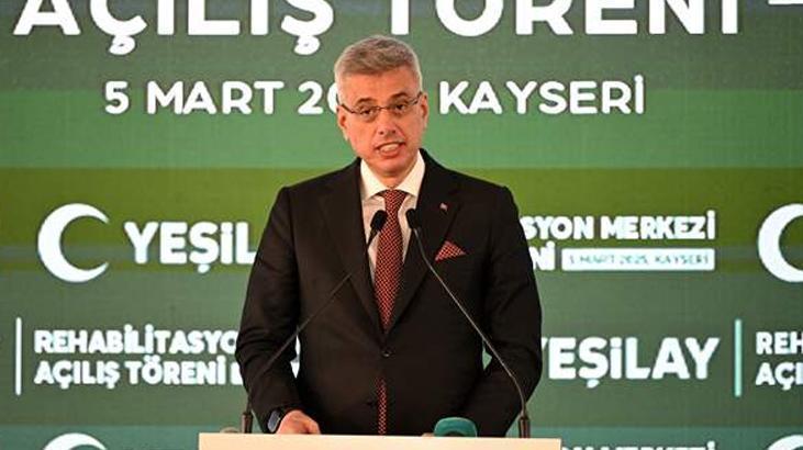 Sağlık Bakanı Memişoğlu, Kayseri'de Yeşilay Rehabilitasyon Merkezinin açılışında konuştu