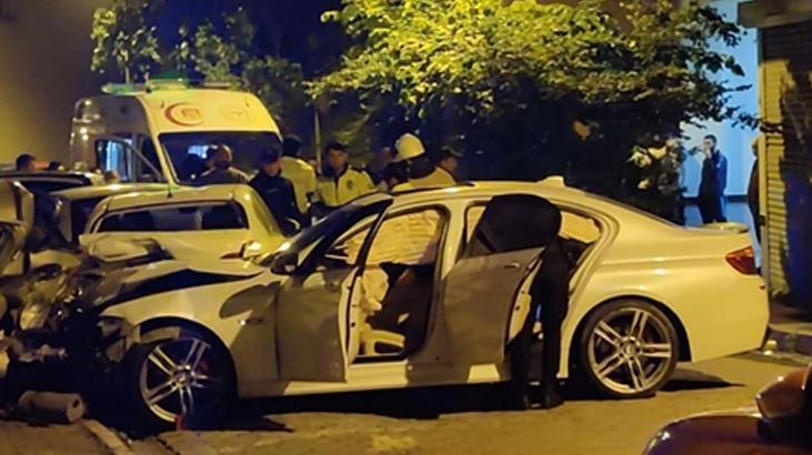 Sarıyer'de polisin 'dur' ihtarına uymadı kaza yaptı