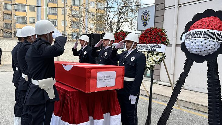 Şehit olan polis memuru Onur Şirin'e acı veda