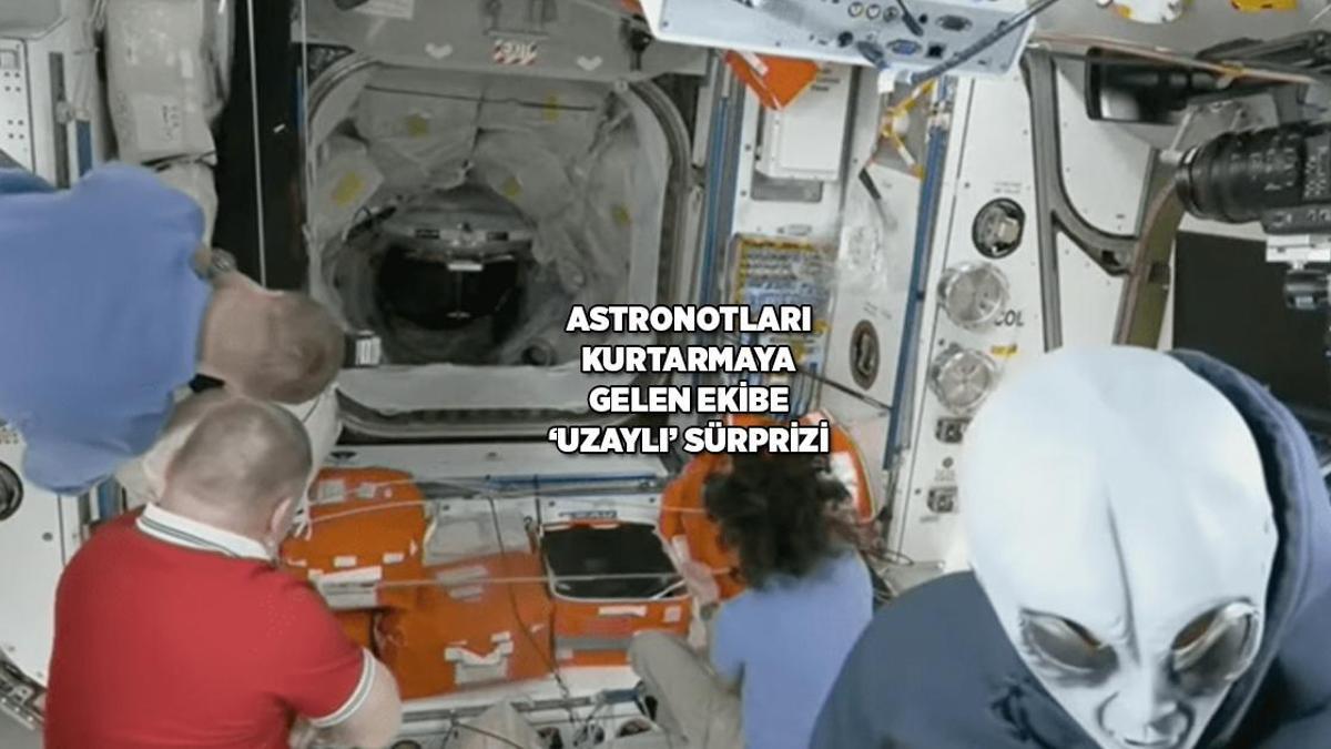 Son dakika! Uzay istasyonunda mahsur kalan astronotları kurtarmaya gelen ekibe 'uzaylı' sürprizi!