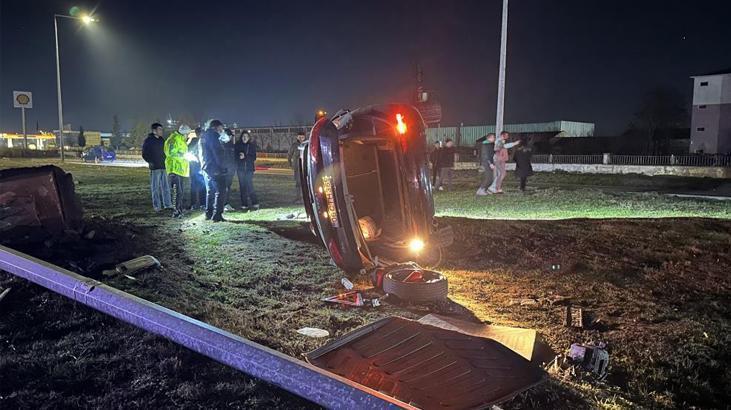 Tekirdağ'da feci kaza! Emniyet kemeri hayat kurtardı