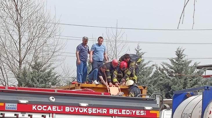 Temizlik yaparken kimyasal tankerinin içine düştü