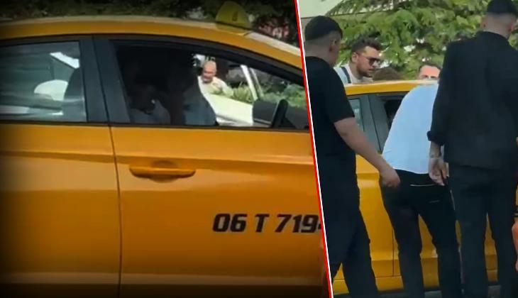 Trafikte tartıştığı taksi şoförünü yumrukladı; o anlar anbean kaydedildi
