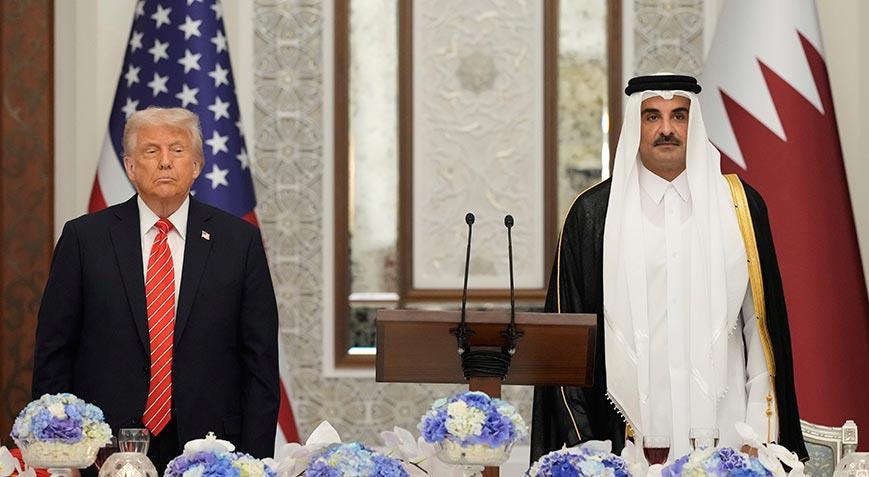 Trump Katar'da konuştu: Bölge için barış diliyorum